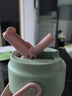 几物森林 塑料水杯女高颜值便携吸管杯大容量耐高温塑料杯带茶隔白色600ml 实拍图
