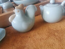 源韵 汝窑茶宠摆件精品 手工功夫茶具创意茶玩十二生肖狗动物开片可养 鸡 实拍图