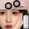 OVOLOOK美瞳半年抛2片黑色大直径自然混血灰色彩色隐形眼镜2024新款 大美目黑14.5mm 0度 实拍图
