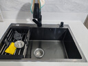 纳米304不锈钢加厚洗菜盆全套单槽厨房大单水槽台下盆洗菜洗碗槽 黑色基础款标准套餐（无龙头） 5040 实拍图