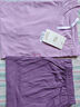 红豆居家（Hodohome）情侣全棉睡衣简约休闲风短袖家居服套装可外穿 女款香芋紫 XL 175/96A 实拍图
