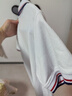 罗蒙男童短袖polo衫校服春夏新款T恤女童班服 条纹白色短袖POLO衫 140 实拍图