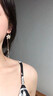 翠奢缘流苏花朵耳环女长款气质耳坠高档耳饰品情人节送女友老婆生日礼物 花朵流苏耳环（黄金色） 实拍图