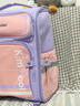 KVG马卡龙护脊书包超轻动态减重支撑背部学霸系列之笑脸风牛津布书包 薰衣草紫-笔袋-补习袋 小号-推荐身高130cm以下 实拍图