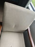 知渡实木椅子扶手靠背椅书桌电脑椅麻将椅家用沙发椅舒适久坐老年人座 胡桃色+卡其色【布套可拆洗】 实拍图