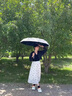 JCZS德国品牌反向防晒伞防紫外线晴雨两用遮阳双层黑胶长柄自动高颜值 商务黑【全自动合金骨架晴雨 8骨 实拍图