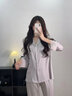 瑶梦令【实用礼物】轻奢睡衣女高端仿真丝家居服礼盒装生日礼物送闺蜜 浅紫优雅【长袖长裤】-送礼首选 M 【80-105斤】 实拍图
