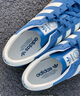 adidas「T头鞋」STADT经典时尚薄底运动板鞋男女阿迪达斯三叶草   蓝色/乳白色/纸板黄(女生买小半码)   36.5 实拍图