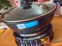扬子电炒锅多功能家用铸铁电热锅电炒菜锅煎炒煮一体电饭锅电煮锅插电锅1-10人 定时款：四灯铸铁锅 30CM无蒸笼【加厚加深】 实拍图