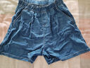 浪莎天丝软牛仔短裤女夏季2025新款高腰a字显瘦宽松中裤直筒五分裤 实拍图