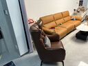 牧席欧式单人沙发椅客厅美式设计师卧室椅子小沙发酒店公寓轻奢老虎椅 1-深咖色油蜡皮【带腰枕】 实拍图