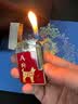 艾斯贝尔男士高档朗声充气打火机十二生肖送男朋友本命年鸡年新年生日礼物 金蛇狂舞·尊雅银 套装 1个 实拍图