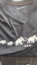 猛犸象（MAMMUT）【张若昀同款】QD 男士运动透气弹力T恤舒适柔软休闲经典印花短袖 黑色 PRT3 XL 实拍图