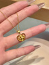 倾爱黄金项链女足金999爱心套链浪漫心形锁骨链送女友生日礼物 心中有你足金吊坠 配925链 实拍图
