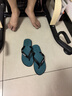 LURAD 人字拖男士夏季时尚沙滩外穿凉拖鞋 绿色 43-44 实拍图