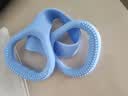 yottoy8字拉力器背部训练弹力绳家用开肩颈拉伸带瑜伽硅胶小猫锻炼手臂 北卡蓝 实拍图
