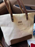 沐霓2025新韩版简约高级通勤帆布托特包文艺休闲百搭学生手提单肩包袋 韩版帆布托特包【白咖色40*28】 实拍图