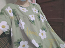 棉绸睡裙女夏薄款2025新款睡衣韩版甜美少女网红家居外穿裙子QM 绿底小花2301 均码 (90-140斤内穿) 实拍图