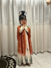 罗蒙儿童汉服春秋季女童唐装中国风女孩古装毕业演出服 敦煌绿 110 实拍图