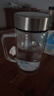 富光双层玻璃杯支持团购定制泡茶杯办公杯带把 大容量男女水杯子580ML 实拍图