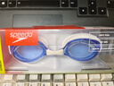速比涛（Speedo）成人泳镜飞鱼系列精工高清防水防雾泳镜男女通用 白色/蓝色  实拍图