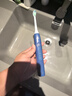 飞利浦（PHILIPS）【肖战推荐】电动牙刷钻石3系 生日礼物 成人情侣款送男生/女友 微泡水流 HX5181/02星云蓝 实拍图