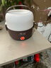 领锐（lingrui） 便携式电热饭盒插电保温饭盒自动蒸煮加热饭菜锅自热煮饭神器上班族便当带饭蒸饭器 咖啡色三层 实拍图