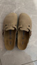 BIRKENSTOCK勃肯德国进口男女款涂油皮软底复古Boston包头拖鞋 棕色窄版1019484 39 实拍图