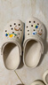 卡骆驰crocs洞洞鞋贝雅卡骆班轻便耐磨一脚蹬休闲鞋|205089 冬日白/彩色-1LI 37 /38(230mm) 实拍图