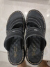 蜻蜓牌夏季皮凉鞋男士真皮休闲凉拖两穿大码防水软底户外穿开车沙滩鞋男 黑色 运动鞋码，脚宽胖选大一码 42 实拍图