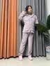 俞兆林珊瑚绒睡衣女士秋冬加厚冬天冬季中老年法兰绒家居服送妈26年新款 NSCJF-浅紫白条绣花 K331 L （建议100-120斤） 实拍图