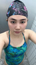 HOMNN淏曼硅胶游泳帽女防水不勒头韩国加大舒适高弹卷发女孩泳帽 恶魔-小泳帽 实拍图