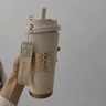 小熊（Bear）保温杯316L不锈钢原创鎏金水杯女士吸管咖啡杯子500ml 家居馆 实拍图