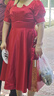 塞德勒敬酒服新娘2025新款方领结婚订婚回门礼服平时可穿缎面 酒红色中长款 XL (建议116-125斤) 实拍图