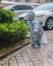牧萌儿童雨衣男童女童防水全身雨披幼儿园小学生雨具 绿色小恐龙 M 实拍图