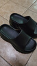 俞兆林厚底凉拖鞋女时尚外穿高跟踩屎感沙滩拖鞋 YG829 黑色  37-38  实拍图