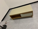 全友家居新中式实木脚抽屉式收纳客厅钢化玻璃茶几电视柜子组合家具 原橡色|茶几+电视柜新 实拍图