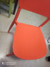餐椅塑料椅子办公凳靠背休闲椅家用书桌椅卧室化妆椅简易小椅子 橙色-四腿餐椅【加固标准款】 实拍图