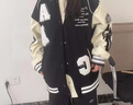 迪伽达棒球服男装春秋新款字母时尚宽松时尚潮牌夹克上衣服外套男士学生 KA38黑色 2XL 【120-150斤】 实拍图