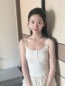 简拉熊吊带背心女带胸垫可外穿设计感吊带蕾丝紧身无袖上衣打底内搭纯欲 蕾丝吊带【80-120斤】白色 晒单实拍图