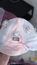 图涂丫婴儿帽子春夏季0-3-6-12个月男女宝宝盆帽遮阳帽秋天防晒帽1岁2岁 点点耳朵-樱花粉 44码 帽围 40-44cm 建议0-6个月 实拍图