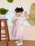 G.DUCKKIDS童装汉服女童连衣裙夏季公主裙儿童裙子中国风古装襦裙六一表演服 花朵流苏粉色 100 尺码2~3岁【 90-100cm】cm 实拍图