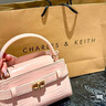 CHARLES&KEITH鳄鱼纹凯莉包手提包斜挎包CK2-50270880-1 Light Pink浅粉色 S 实拍图