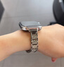 臣颂（CHENSONG）2025新款满天星 适用华为watch fit3/fit4/4Pro手表表带 满钻款腕带高级感女生金属表链 银色 实拍图