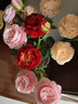 花艺赫家饰牡丹仿真花绢花室内假花干花玫瑰花花束餐桌花摆设客厅装饰花摆件 粉色西洋玫瑰【5支】 实拍图