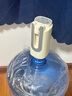 双枪抽水器桶装水饮水机静音矿泉水电动抽水泵折叠自动上水器 白灰色 实拍图