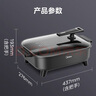 美的（Midea）电火锅 烤鱼专用锅 8升大容量烤肉锅多功能电煮锅煎烤涮一体两用多用途锅长方形烤鱼炉 8L 可放整条鱼MC-HGE383051 实拍图