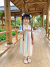 迪士尼童装汉服女童连衣裙夏季公主裙儿童裙子中国风古装襦裙六一表演服 花朵流苏粉色 110 尺码4~5岁【100-110cm】cm 实拍图