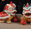 铜师傅狮舞吉祥《吉祥如意醒狮(一对)》狮子开业乔迁新婚装饰品工艺礼品 吉祥如意醒狮（套装） 实拍图