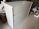 SAMEDREAM简约实木斗柜卧室床尾置物柜奶油收纳柜客厅靠墙抽屉烤漆柜子 「顶配扩容王」8斗【100cm】奶油白 实拍图